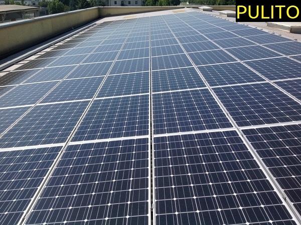 Fotovoltaico manutenzione, pulizia. Vercelli.