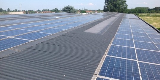 Fotovoltaico manutenzione, pulizia. Turbigo, Milano.