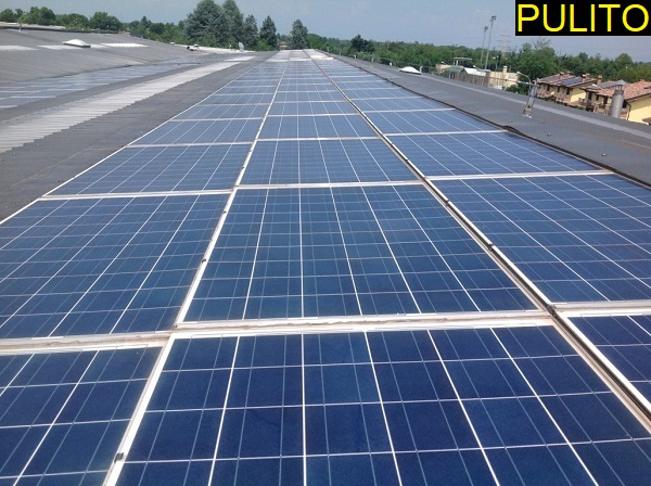 Fotovoltaico manutenzione, pulizia. Turbigo, Milano.