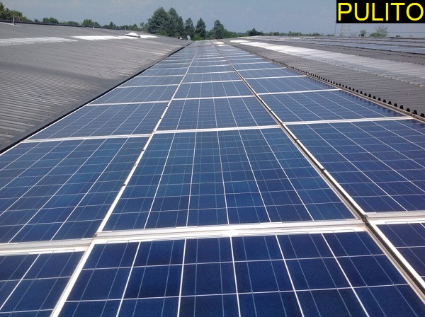 Fotovoltaico manutenzione, pulizia. Turbigo, Milano.