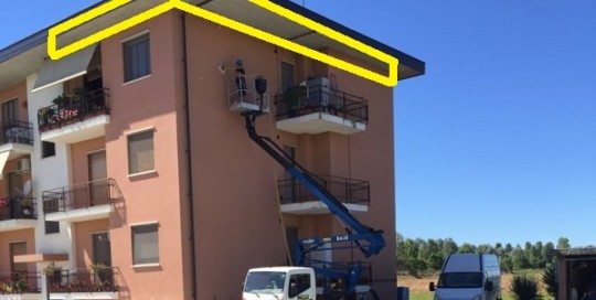 Isolamento casa. Insufflaggio sotto-tetto. Pontestura (AL).