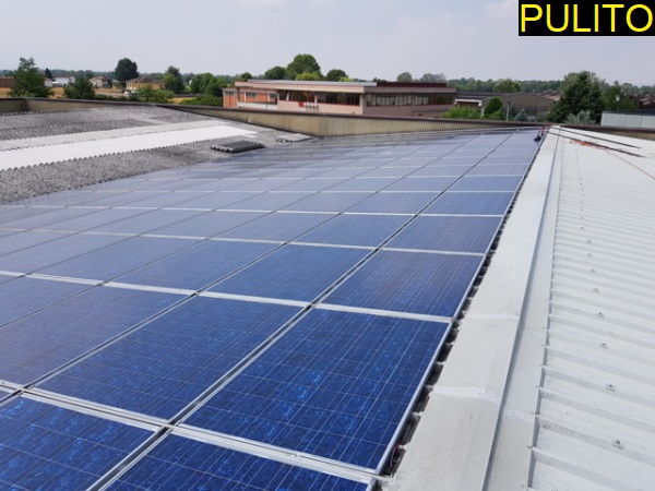 Fotovoltaico manutenzione, pulizia. Castelnuovo Scrivia, Alessandria.