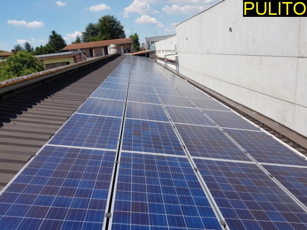 Fotovoltaico manutenzione, pulizia. Ozzero, Milano.