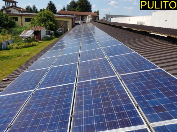 Fotovoltaico manutenzione, pulizia. Ozzero, Milano.