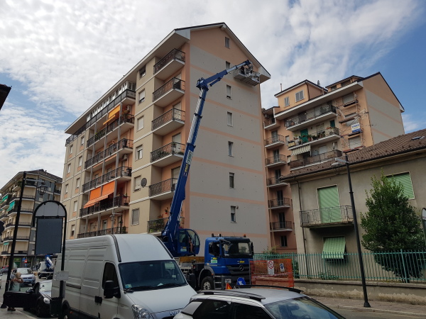 Isolamento condominio. Insufflaggio muri. Acqui Terme (AL)